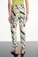 Joseph Ribkoff Tropical Print Pull-On Pants With Mesh Detail Style 261603