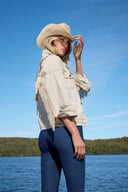 Frank Lyman Fringe Denim Jacket Style 261605