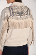 Frank Lyman Fringe Denim Jacket Style 261605
