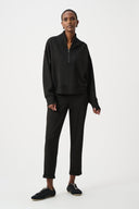 Joseph Ribkoff Sweatshirt With High Collar and Front Zipper Style 261610