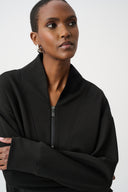 Joseph Ribkoff Sweatshirt With High Collar and Front Zipper Style 261610
