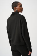 Joseph Ribkoff Sweatshirt With High Collar and Front Zipper Style 261610
