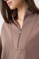 Joseph Ribkoff Sweatshirt With High Collar and Front Zipper Style 261610