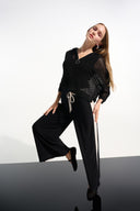 Joseph Ribkoff Silky Knit Color Block Wide Leg Pull-On Pants Style 261612