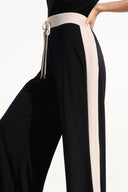 Joseph Ribkoff Silky Knit Color Block Wide Leg Pull-On Pants Style 261612