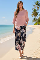 Frank Lyman Cropped Open-knit Top Style 261612