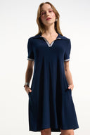Joseph Ribkoff Trapeze Dress With Polo Collar Style 261614