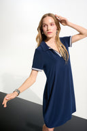 Joseph Ribkoff Trapeze Dress With Polo Collar Style 261614