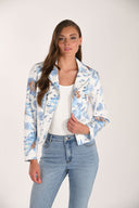 Frank Lyman Floral Moto Style Jacket Style 261618
