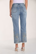 Frank Lyman Floral Mid-rise Cropped Jeans Style 261621
