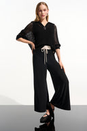 Joseph Ribkoff Boxy Sweater Knit With Zipped Neckline Style 261634