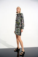 Joseph Ribkoff Tropical Print Jacket With Contrast Panel Style 261644
