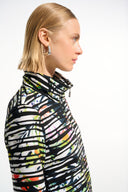 Joseph Ribkoff Tropical Print Jacket With Contrast Panel Style 261644