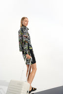 Joseph Ribkoff Tropical Print Jacket With Contrast Panel Style 261644
