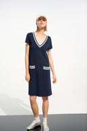 Joseph Ribkoff A-Line Dress With Rib Trim Style 261648