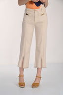 Frank Lyman Cropped Wide-leg Denim Trousers Style 261651