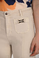 Frank Lyman Cropped Wide-leg Denim Trousers Style 261651