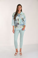 Frank Lyman Palm Tree Embellished Slim Fit Jeans Style 261661