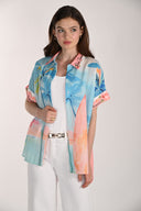 Frank Lyman Floral & Text-Print Casual Blouse Style 261662