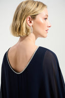 Joseph Ribkoff Sheath Dress With Chiffon Poncho Overlay Style 261707