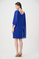 Joseph Ribkoff Sheath Dress With Chiffon Poncho Overlay Style 261707
