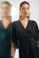 Joseph Ribkoff Fit & Flare Dress With Chiffon Draped Sash Style 261710