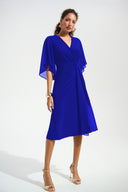 Joseph Ribkoff Fit & Flare Dress With Chiffon Draped Sash Style 261710