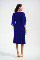 Joseph Ribkoff Fit & Flare Dress With Chiffon Draped Sash Style 261710