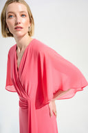 Joseph Ribkoff Fit & Flare Dress With Chiffon Draped Sash Style 261710