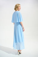 Joseph Ribkoff Flowy Wrap Dress With Buckle Rhinestones Detail Style 261714