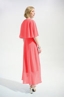 Joseph Ribkoff Flowy Wrap Dress With Buckle Rhinestones Detail Style 261714