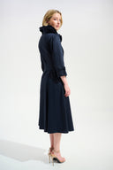 Joseph Ribkoff Fit And Flare Dress With Lapel Collar Style 261719