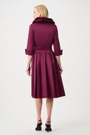 Joseph Ribkoff Fit And Flare Dress With Lapel Collar Style 261719