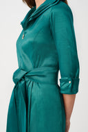 Joseph Ribkoff Fit And Flare Dress With Lapel Collar Style 261719