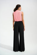 Joseph Ribkoff Wide Leg Jumpsuit With Neck Bow Tie Style 261725