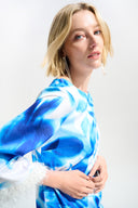 Joseph Ribkoff Floral Print Shift Dress With Novelty Trim Style 261728