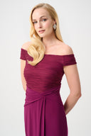 Joseph Ribkoff Signature Off-Shoulder Sheath Gown Style 261733F26