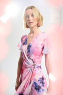 Joseph Ribkoff Wrap Dress With Ruffle Detail Style 261739