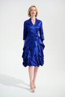 Joseph Ribkoff Fit & Flare Dress With Cascading Ruffle Skirt Style 261741