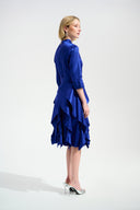 Joseph Ribkoff Fit & Flare Dress With Cascading Ruffle Skirt Style 261741
