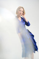 Joseph Ribkoff Fit & Flare Dress With Cascading Ruffle Skirt Style 261741