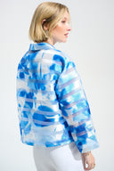 Joseph Ribkoff Floral Print Jacket With Statement Button Style 261747