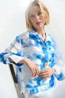 Joseph Ribkoff Floral Print Jacket With Statement Button Style 261747