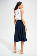 Joseph Ribkoff Dot Print A-Line Dress With Silky Knit Skirt Style 261750