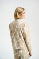 Joseph Ribkoff Abstract Print Fitted Jacket With Statement Button Style 261770