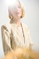 Joseph Ribkoff Abstract Print Fitted Jacket With Statement Button Style 261770