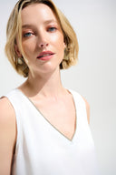 Joseph Ribkoff Straight Top With Rhinestones Trim Style 261782