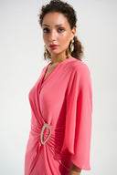 Joseph Ribkoff Culotte Jumpsuit With Chiffon Sleeves Style 261783