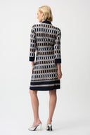 Joseph Ribkoff Geometric Print A-Line Shirt Dress Style 261903