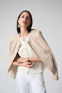 Joseph Ribkoff Faux Suede Jacket with Hook & Eye Closure Style 261909